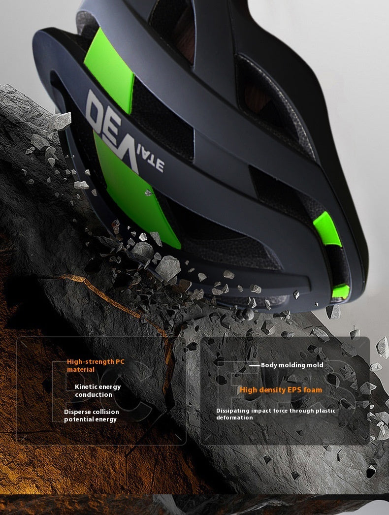 Bicycle Helmet Full Boud Edage Belt Fly Net Unisex Breathable Integrated Mountain Bike Riding Head