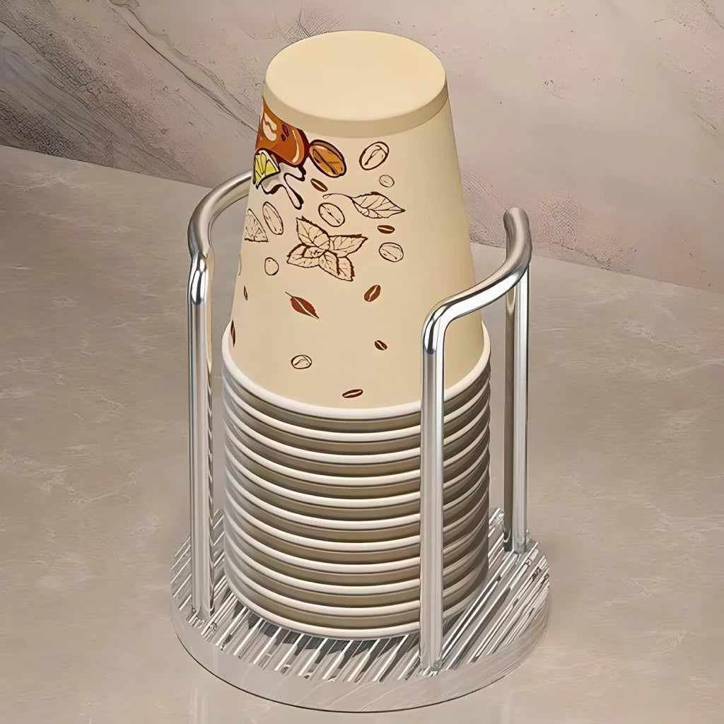 Elegant Disposable Cup Storage Holder with Longer Stick