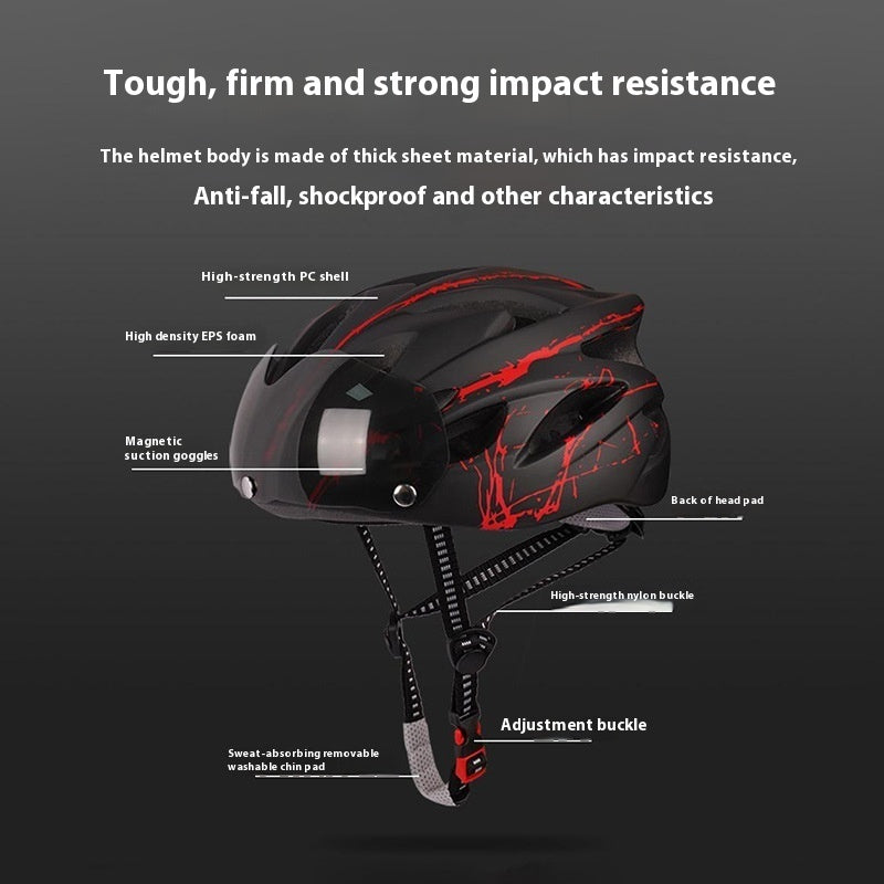 Mountain Highway Vehicle Magnetic Suction Goggles Riding Helmet Breathable And Windproof