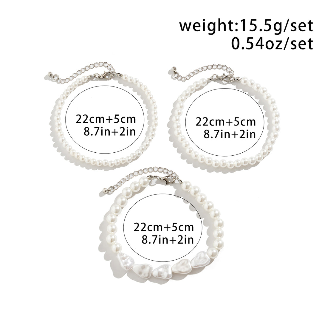 Boho Chic Multi-Layer Pearl Anklet - Summer Beach Foot Jewelry for Women