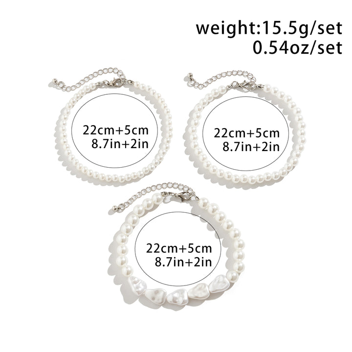 Boho Chic Multi-Layer Pearl Anklet - Summer Beach Foot Jewelry for Women