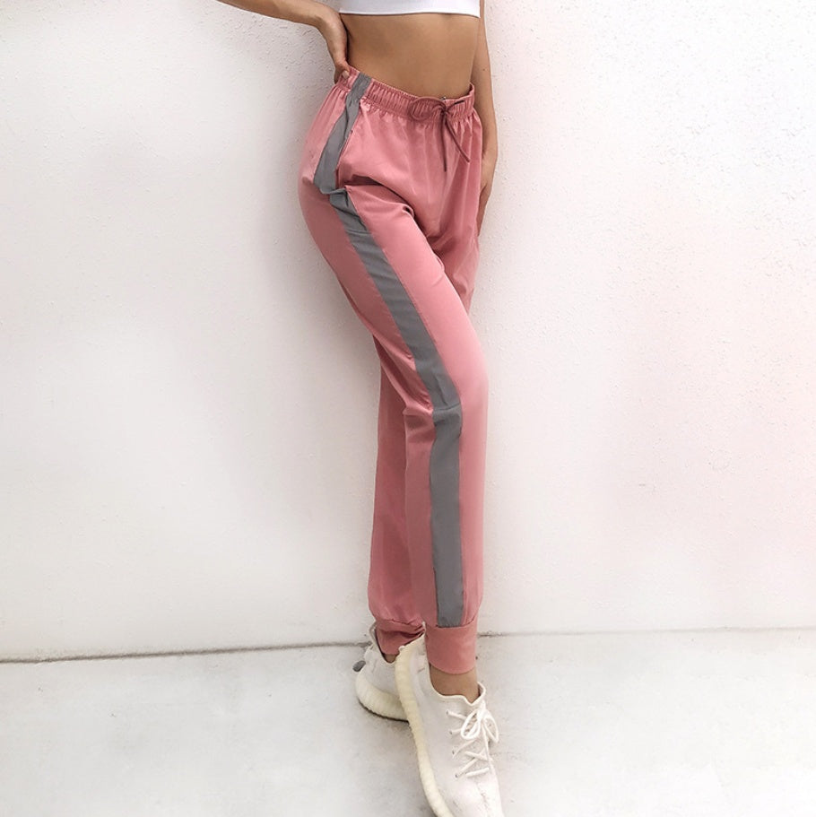 Side reflective night vision sweatpants