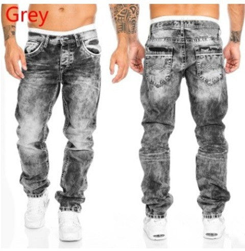 Trousers Straight Hip Hop Jeans Men's