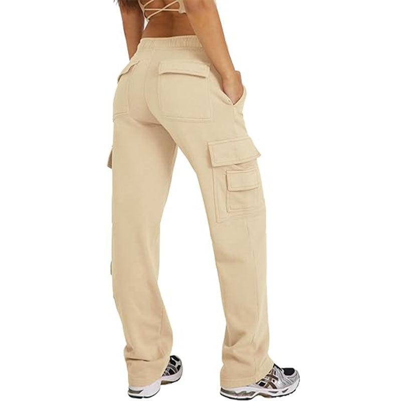 Multi-pocket Cargo Pants Casual Loose Sports Fitness Wide Leg Pants