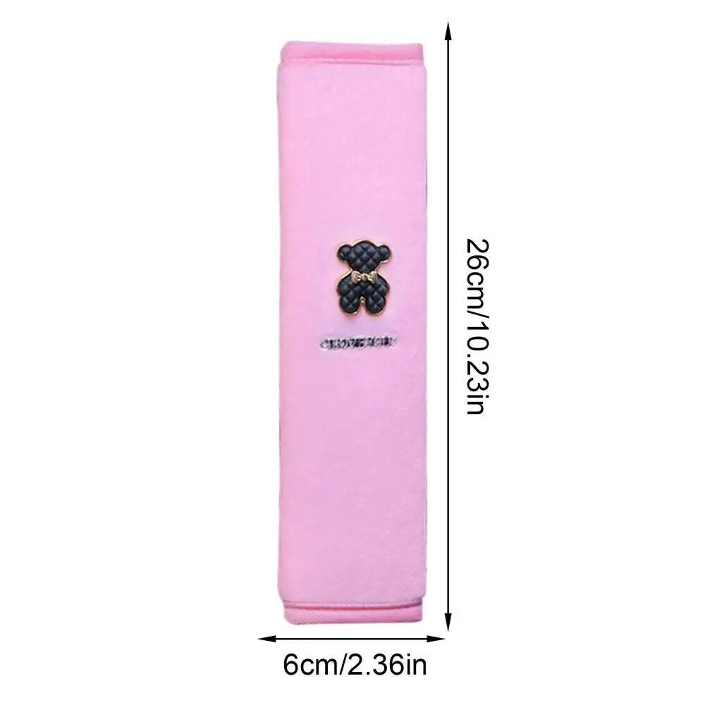 Plush Cartoon Bear Car Seat Belt Shoulder Pad - Comfort & Style for Your Drive