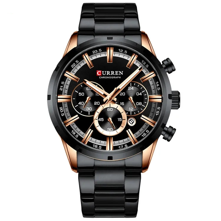 Blue Dial Stainless Steel Men's Watch