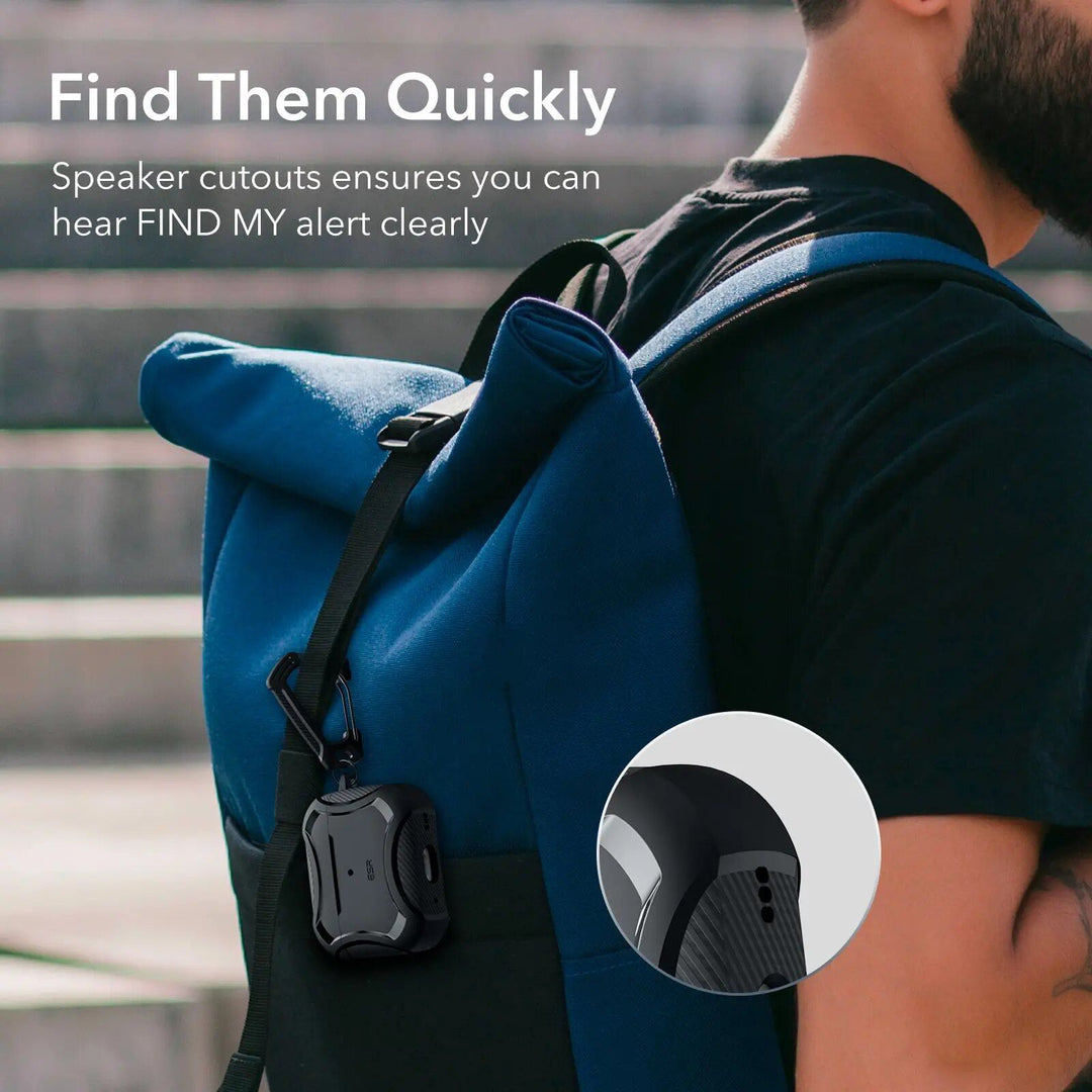 AirPods Pro 2 Case with HaloLock: Armor Tough Protective Case with Keychain