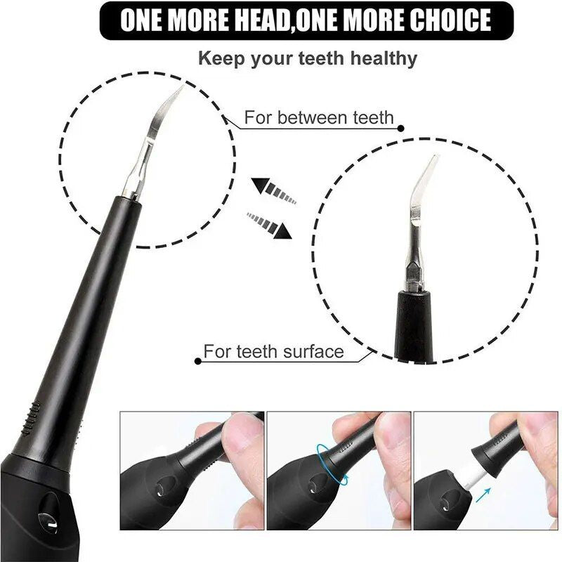 Ultrasonic LED Oral Care Kit: Electric Irrigator, Tartar Remover & Whitener