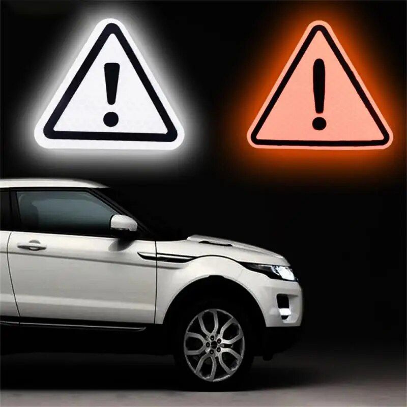 High-Visibility Reflective Safety Triangle Decal for Vehicles