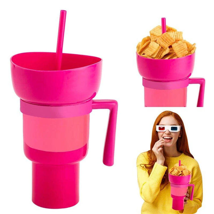 Multi-Purpose Portable Snack and Drink Tumbler