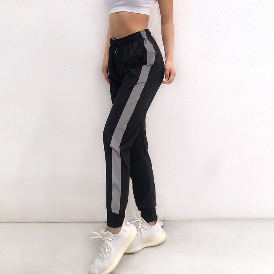 Side reflective night vision sweatpants