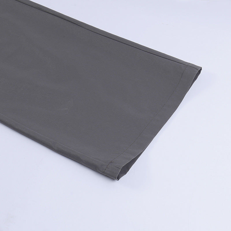 Knitted High Waist Contrast Color Loose Trousers