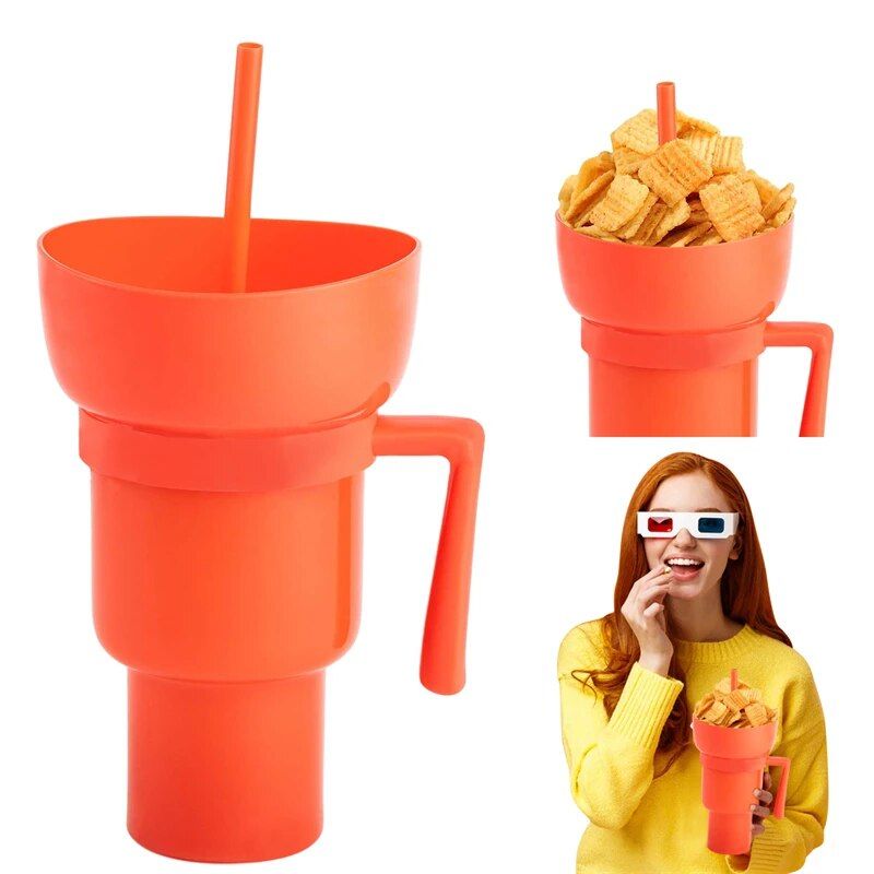 Multi-Purpose Portable Snack and Drink Tumbler