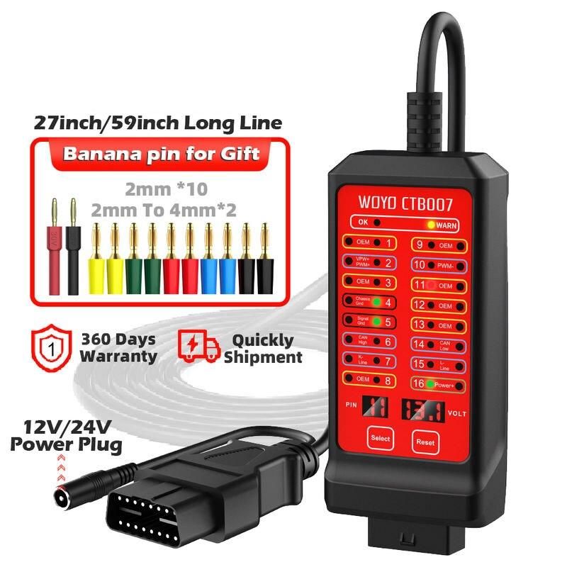 12V/24V Car OBD Breakout Box with Extension Cable