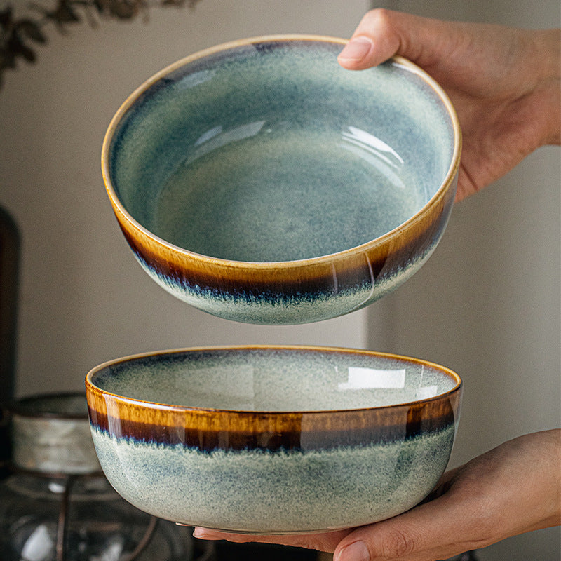 Tableware 65-inch Noodle Bowl Retro Ceramic Bowl