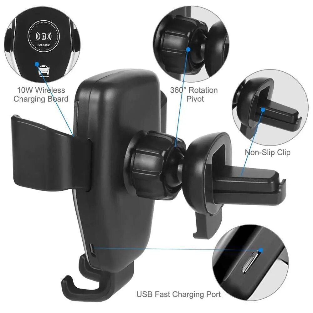 30W Universal Fast Charging Wireless Car Charger Mount for Smartphones