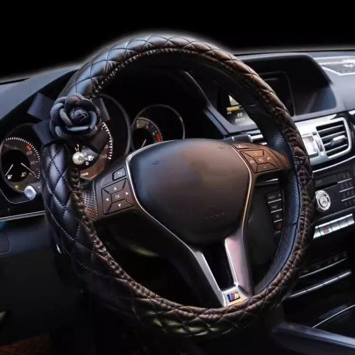 Camellia Car Steering Wheel Cover