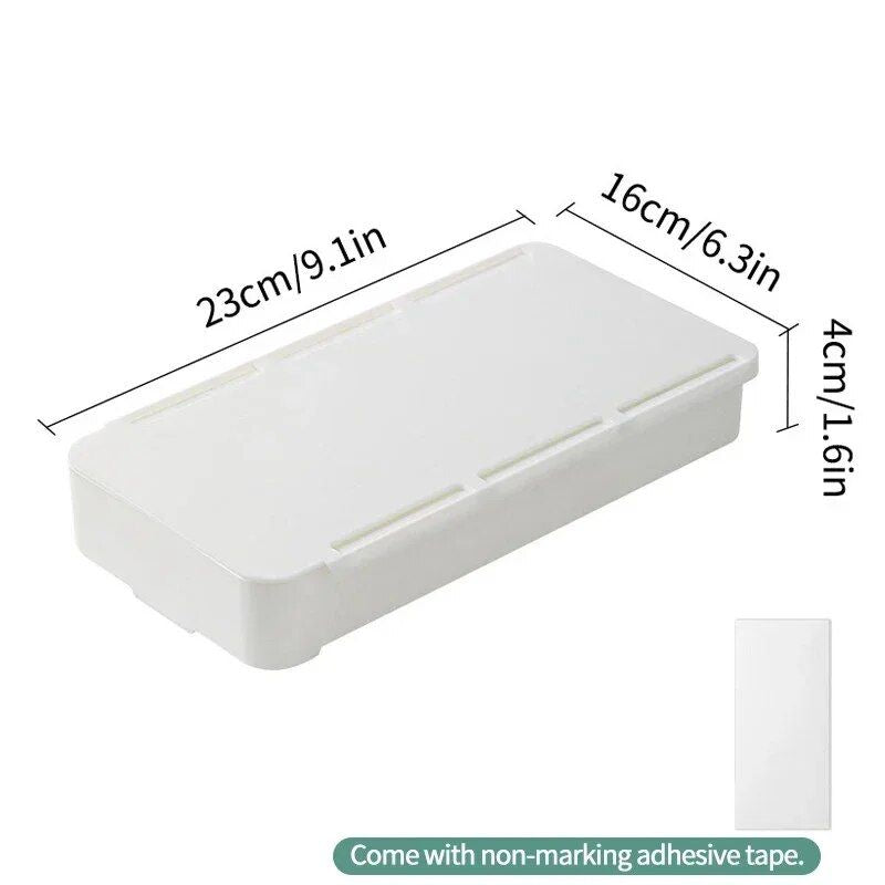 Compact Self-Adhesive Under Desk Storage Drawer