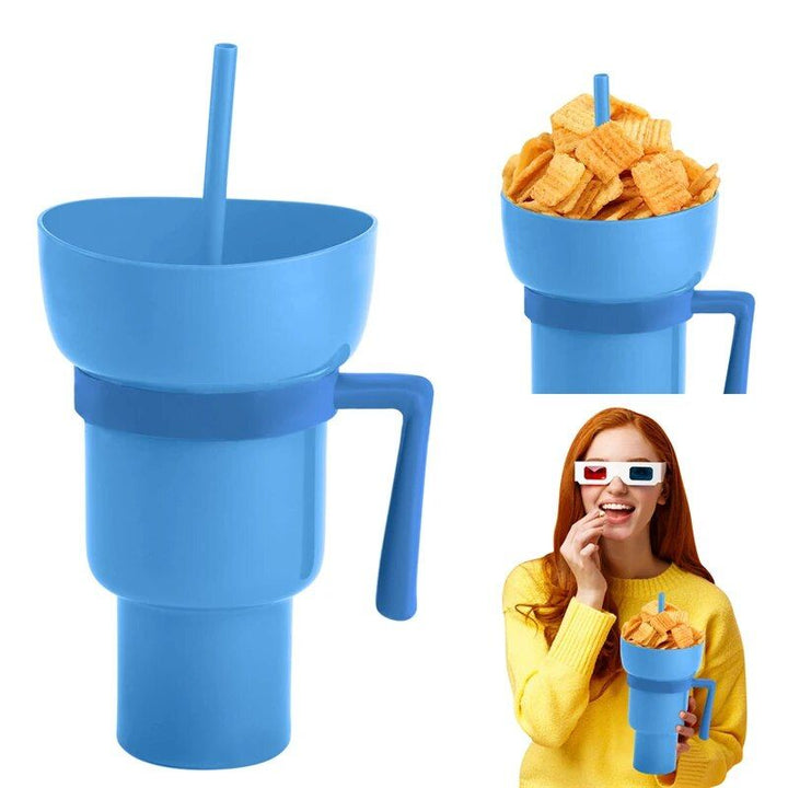 Multi-Purpose Portable Snack and Drink Tumbler