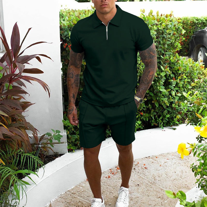 Men's Short-sleeved Shorts Casual Suit Two-piece Suit