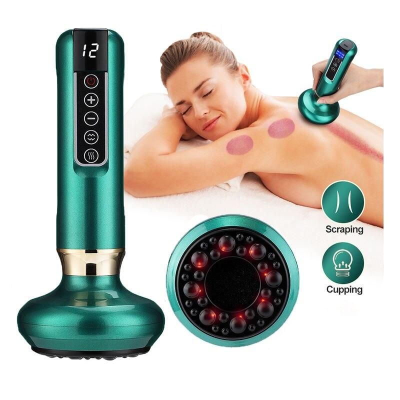Electric Cupping & Gua Sha Massager: Infrared Heat Therapy & Anti-Cellulite Suction