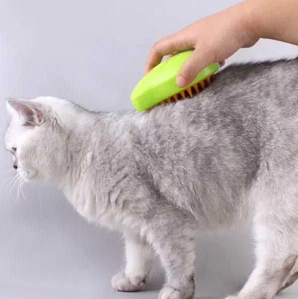 3-in-1 Steamy Cat Grooming Brush with USB Charging