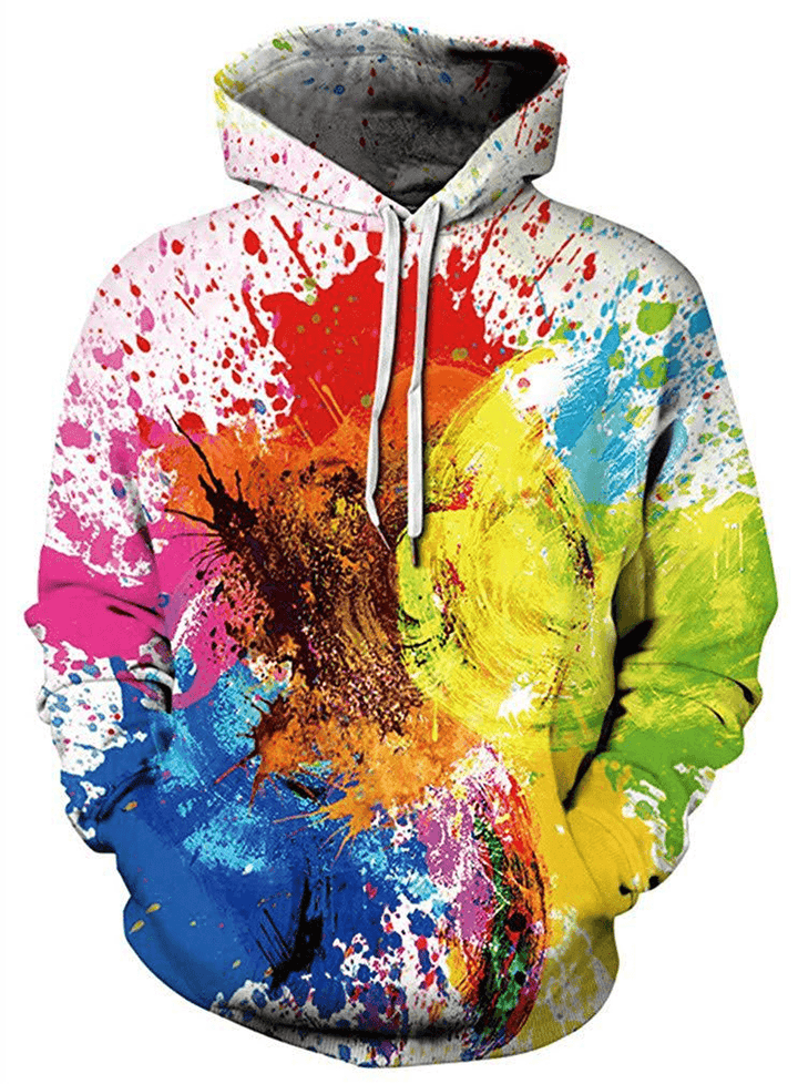 Unisex 3D Digital Print Pullover Sports Hoodie - MRSLM