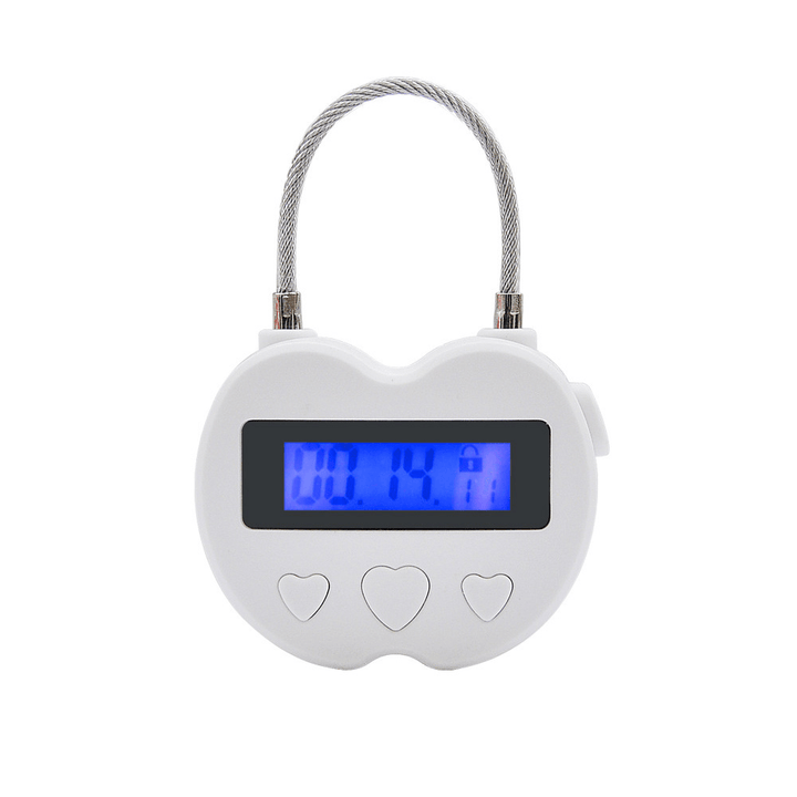USB Rechargeable Time Out Padlock Max Timing Lock Digital Timer Alarming Padlock W/ LCD Display Screen - MRSLM
