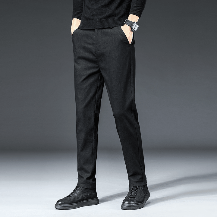 Men'S Slim Straight Autumn and Winter Men'S Casual Pants - MRSLM