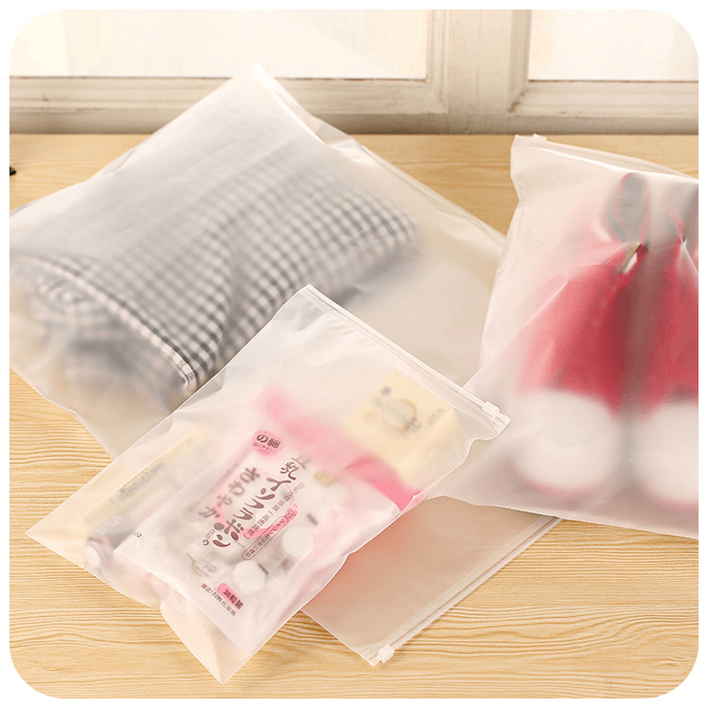 Thicker Transparent Waterproof Clothes Storage Bag Travel Wash Protect Cosmetics Plastic Storage Bag - MRSLM