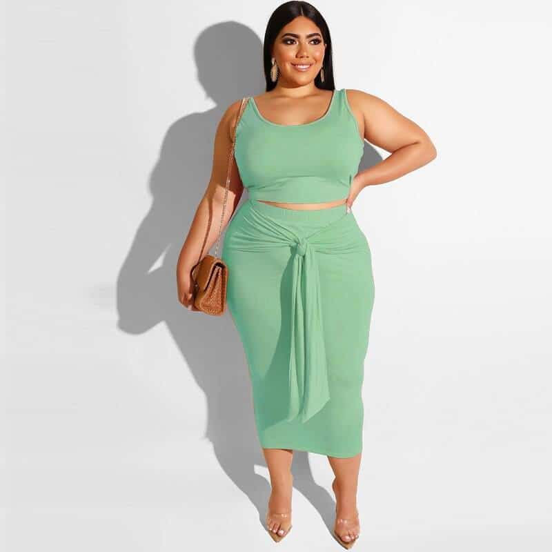 Plus Size Two-Piece Dress