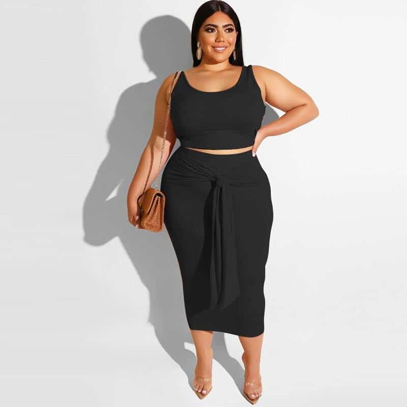 Plus Size Two-Piece Dress