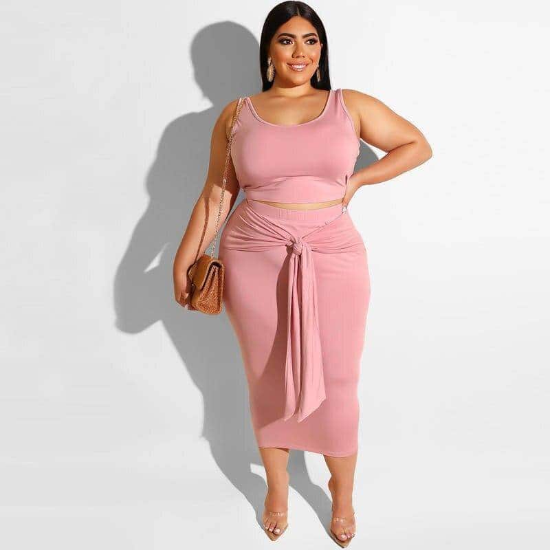 Plus Size Two-Piece Dress