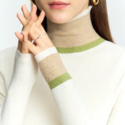 patchwork turtleneck sweater, view 7 - MRSLM