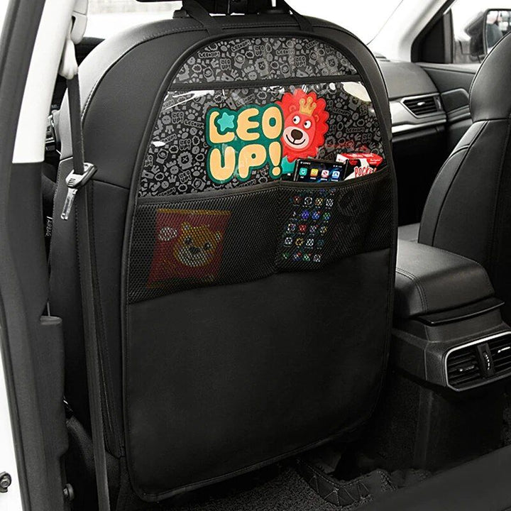 Kid-Friendly Car Seat Protector with Storage