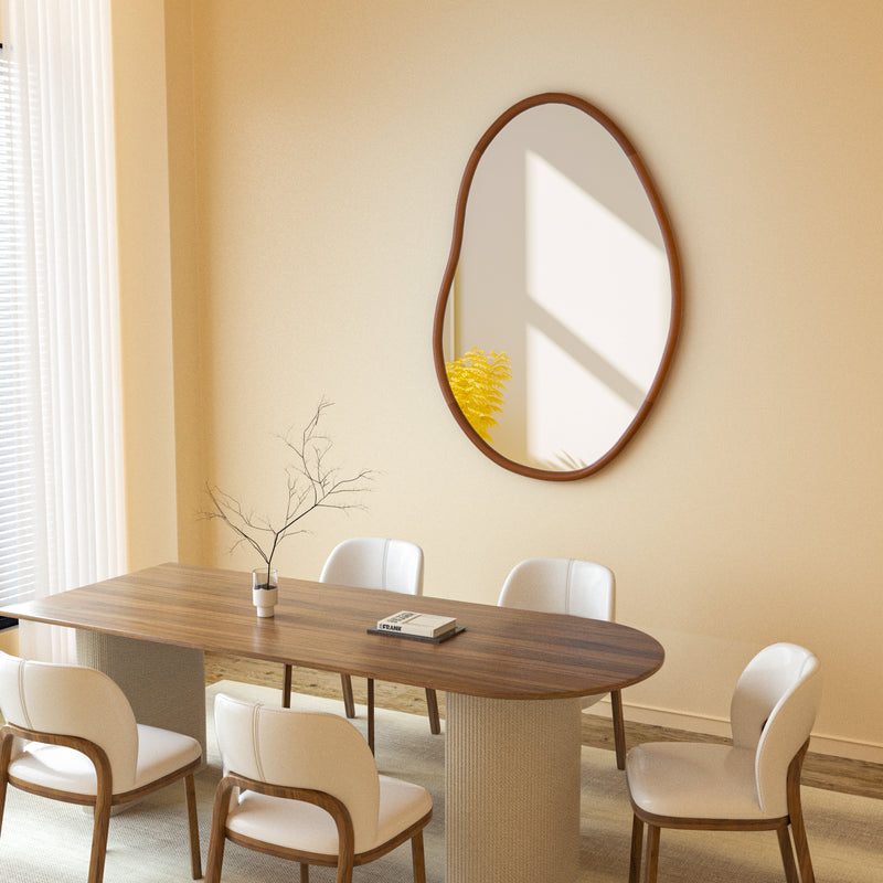 Mid century asymmetrical wall mirror, view 2 - MRSLM