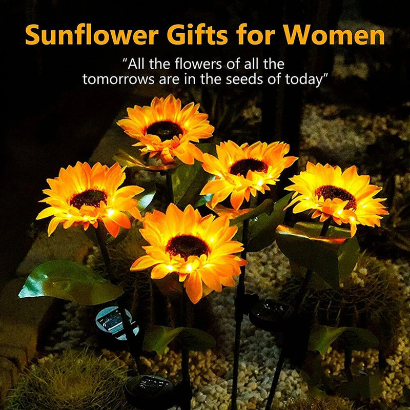solar sunflower garden lights, view 6 - MRSLM