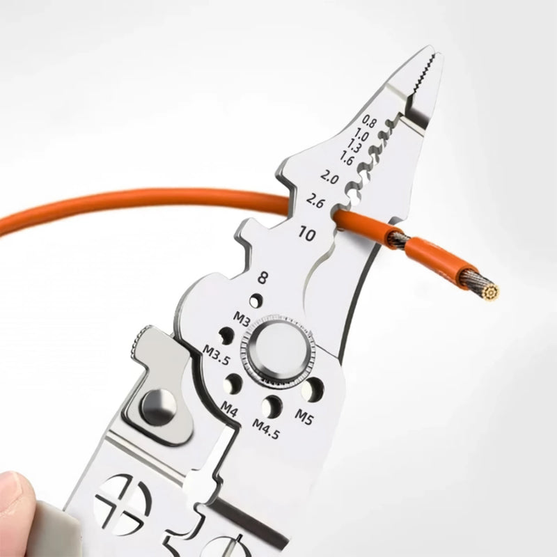 Verstellbare Multifunktions-Abisolier-, Crimp- und Kabelschneiderzange