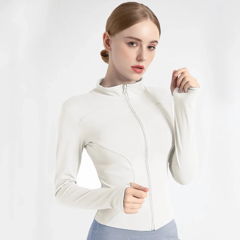 women's quick-dry yoga jacket, view 4 - MRSLM