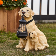 solar labrador dog statue - MRSLM