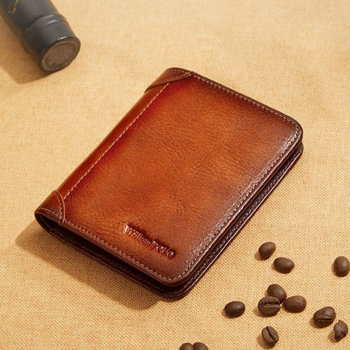 Men's short leather wallet - MRSLM