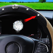 luxury diamond crown steering wheel cover, view 7 - MRSLM