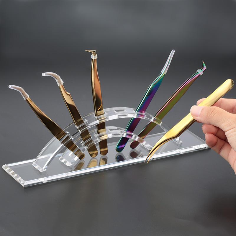 2pcs stainless steel eyelash tweezers set - MRSLM
