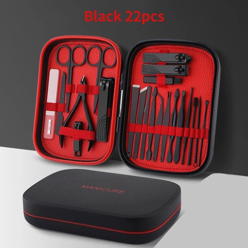 stainless steel nail care set, view 3 - MRSLM