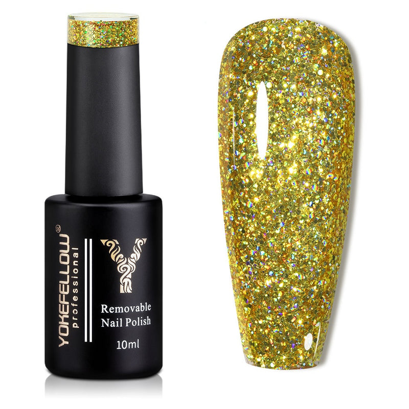 Esmalte em gel com glitter refletivo, 10ml