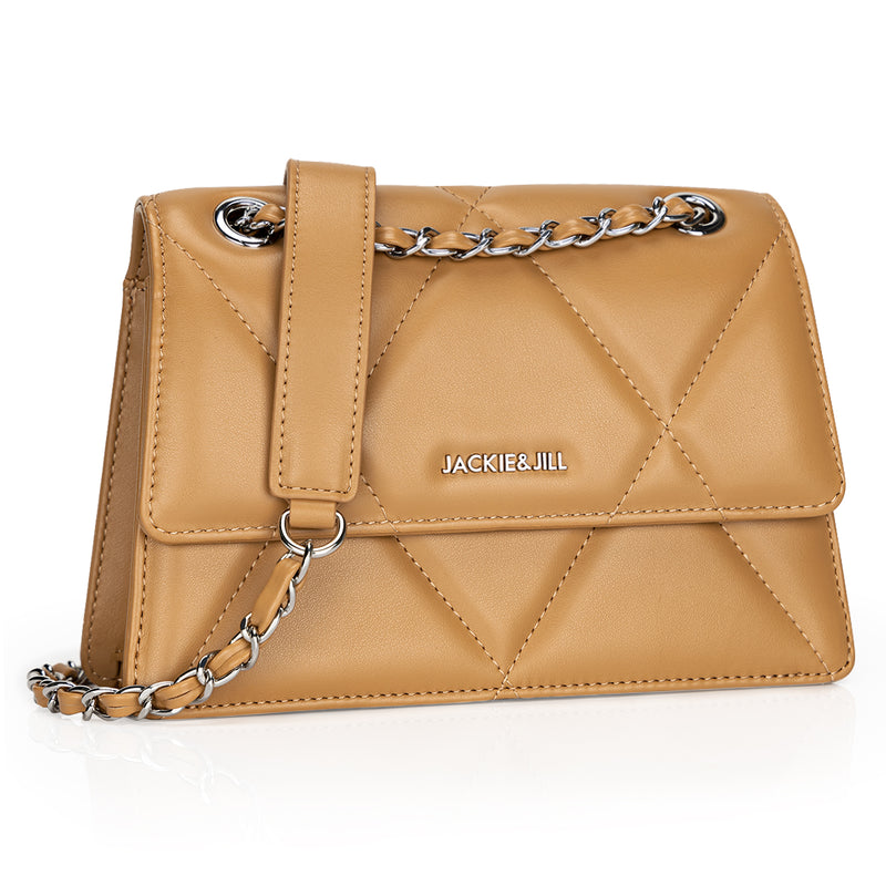 diamond pattern shoulder bag, view 2 - MRSLM