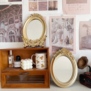 gold carved frame table mirror, view 4 - MRSLM