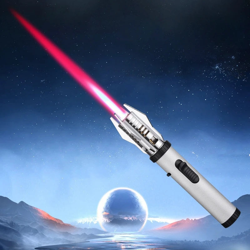 Windproof torch lighter with rotating head, view 3 - MRSLM