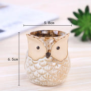 Mini owl ceramic planter, view 7 - MRSLM