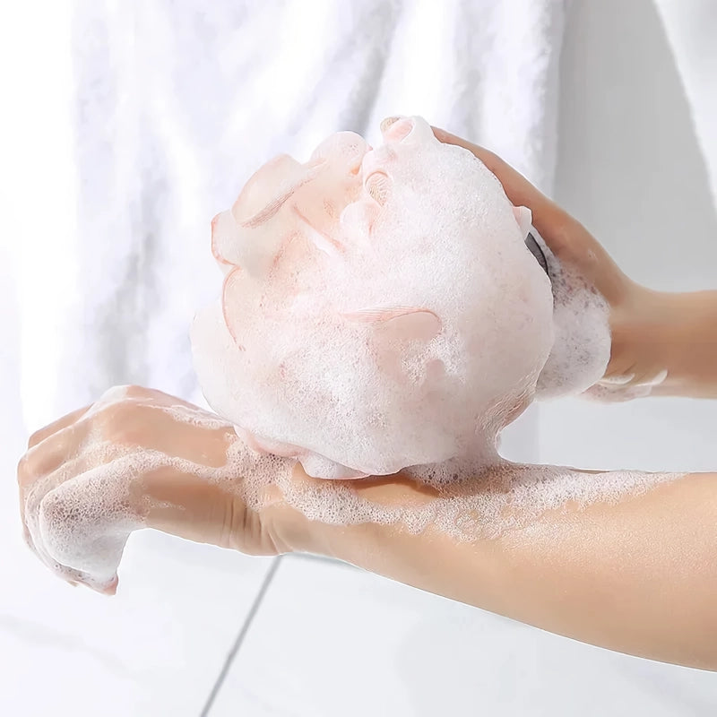 soft mesh exfoliating bath sponge, view 8 - MRSLM